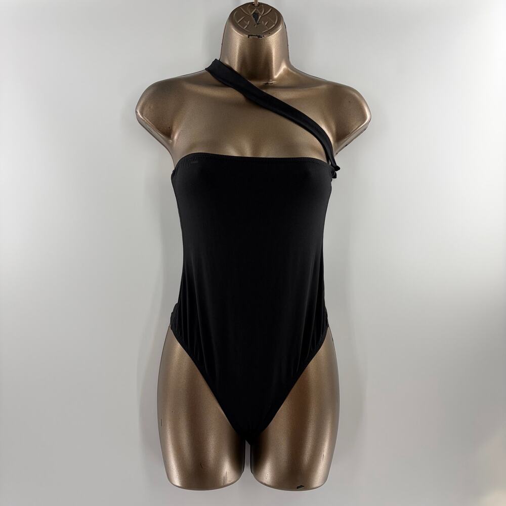 Superdown Black One Shoulder Bodysuit